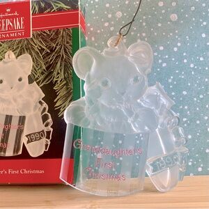 Hallmark Keepsake Ornament * Granddaughter’s First Christmas * 1990